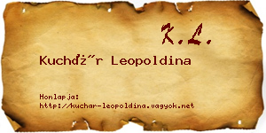 Kuchár Leopoldina névjegykártya